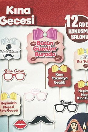 KONUŞMA BALONU SET 12 Lİ KINA
