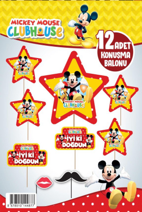 KONUŞMA BALONU SET 12 Lİ MICKEY
