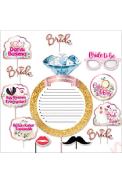 KONUŞMA BALONU SET 12 Lİ BRİDE