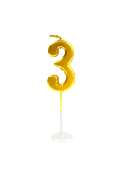 KÜÇÜK BOY 3 RAKAM GOLD MUM 8CM