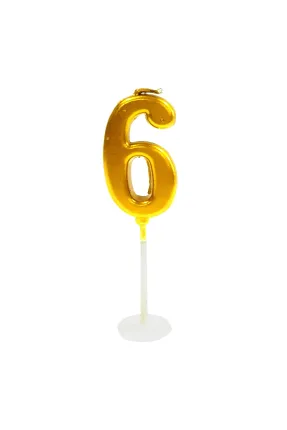 KÜÇÜK BOY 6 RAKAM GOLD MUM 8CM
