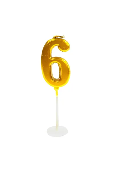 KÜÇÜK BOY 6 RAKAM GOLD MUM 8CM