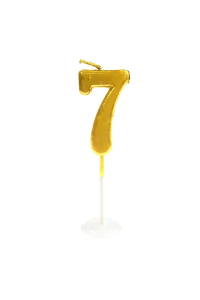KÜÇÜK BOY 7 RAKAM GOLD MUM 8CM 
