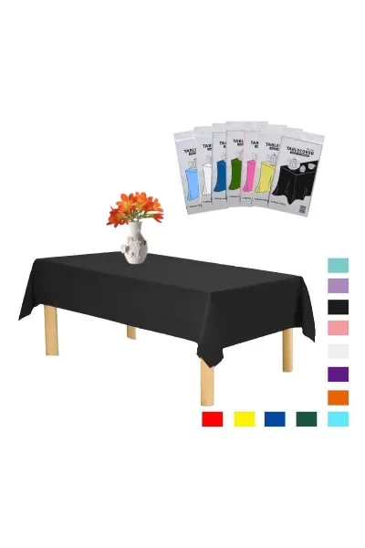 PLASTİK SİYAH MASA ÖRTÜSÜ