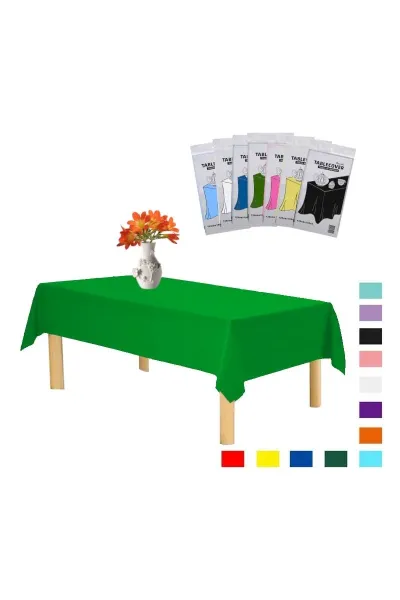 PLASTİK YEŞİL MASA ÖRTÜSÜ