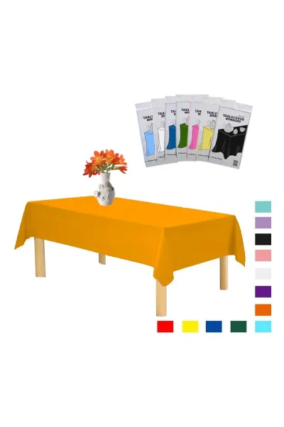 PLASTİK HARDAL SARISI MASA ÖRTÜSÜ