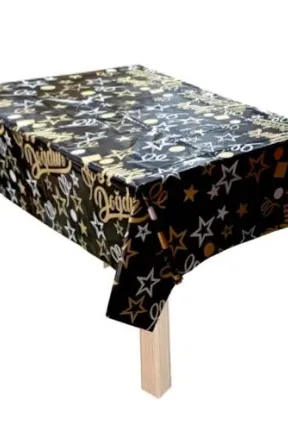 PLASTİK İYİKİ DOĞDUN GOLD BASKILI MASA ÖRTÜSÜ PLASTİK İYİKİ DOĞDUN GOLD BASKILI MASA ÖRTÜSÜ