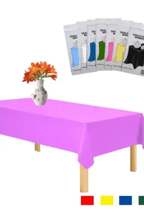 PLASTİK PEMBE MASA ÖRTÜSÜ PLASTİK PEMBE MASA ÖRTÜSÜ