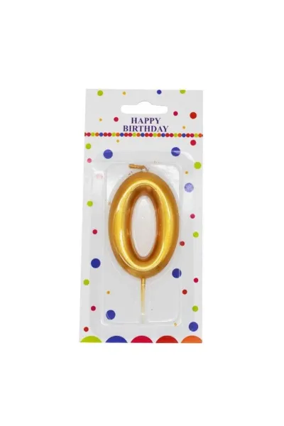 ORTA BOY 0 RAKAM GOLD MUM 12CM