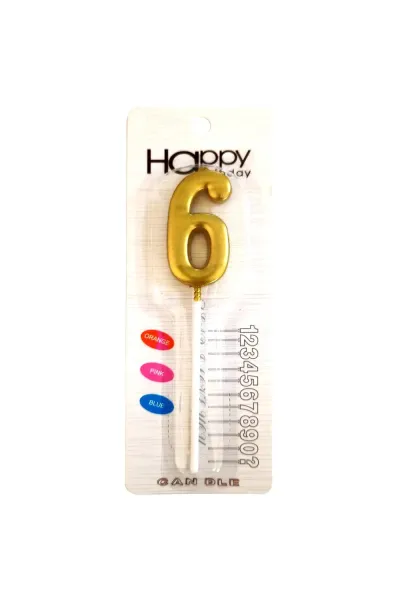 ORTA BOY 6 RAKAM GOLD MUM 12CM