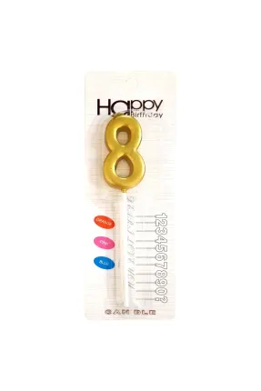 ORTA BOY 8 RAKAM GOLD MUM 12CM