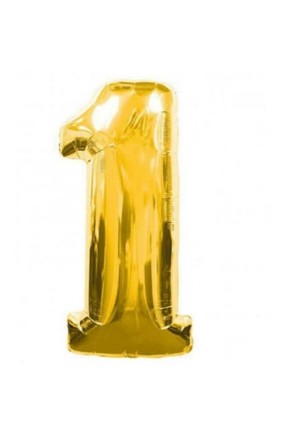 TOPTAN 16 INC FOLYO BALON RAKAM GOLD 1