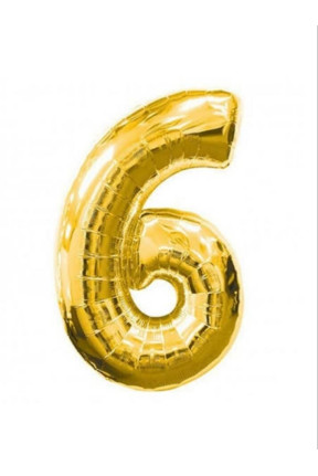 6- RAKAM 34 İNC GOLD RENK BALON 76 CM 6- RAKAM 34 İNC GOLD RENK BALON 76 CM
