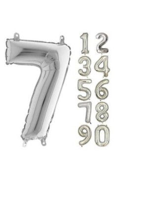 40 INC FOLYO BALON RAKAM GÜMÜŞ 7