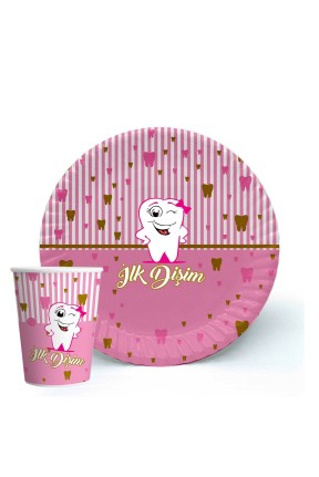 TABAK BARDAK DİŞ PEMBE TABAK BARDAK DİŞ PEMBE