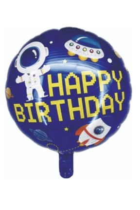 UZAY HAPPY YUVARLAK FOLYO BALON 18 İNÇ