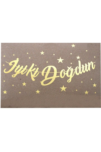 KOREOGRAFİ YENİ İYİKİ DOĞDUN ZARF BANNER GOLD