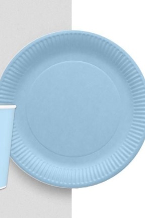 TABAK BARDAK PASTEL MAVİ