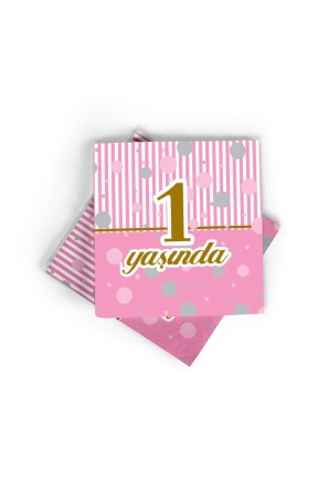 BASKILI PEÇETE 1 YAŞ PEMBE