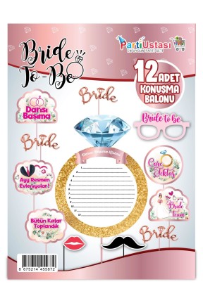 KONUŞMA BALONU SET 12 Lİ BRİDE