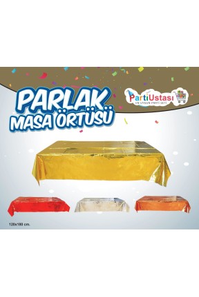 PARLAK MASA ÖRTÜSÜ GÜMÜŞ