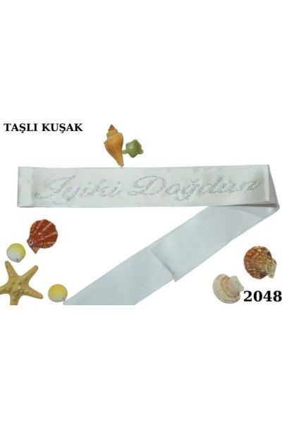 KUŞAK TAŞLI İYİKİ DOĞDUN BEYAZ GÜMÜŞ