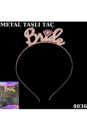 TAÇ TAŞLI METAL BRİDE  BRONZ