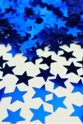 METALİZE BALON İÇİ YILDIZ MAVİ PUL