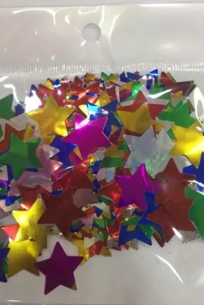 METALİZE BALON İÇİ YILDIZ RENKLİ PUL