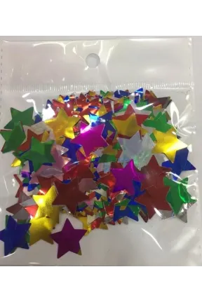 METALİZE BALON İÇİ YILDIZ RENKLİ PUL