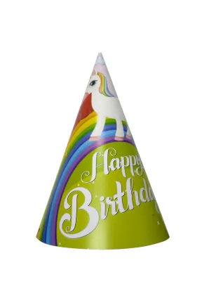 8 Lİ UNİCORN HAPPY BİRTHDAY ŞAPKA