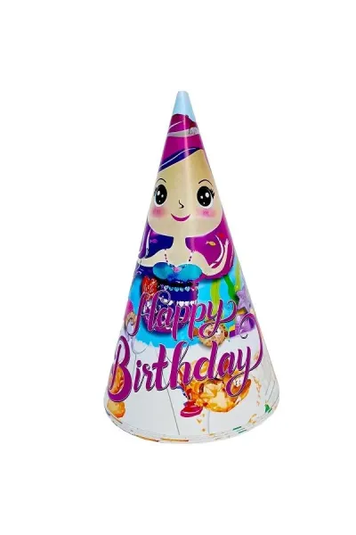 8 Lİ DENİZ KIZI HAPPY BİRTHDAY ŞAPKA