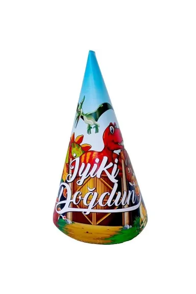 8 Lİ DİNAZOR İYİKİ DOĞDUN ŞAPKA