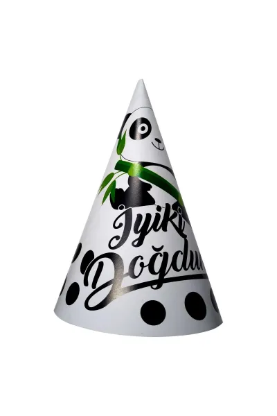 8 Lİ PANDA İYİKİ DOĞDUN ŞAPKA