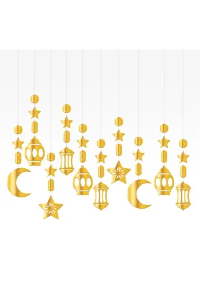 10 LU METALİZE RAMAZAN TAVAN SÜSÜ