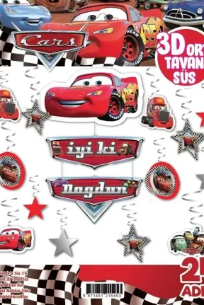 3D TAVAN SÜS 24 LÜ CARS