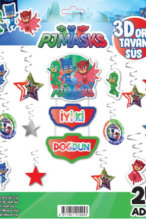 3D TAVAN SÜS 24 LÜ PJ MASKS