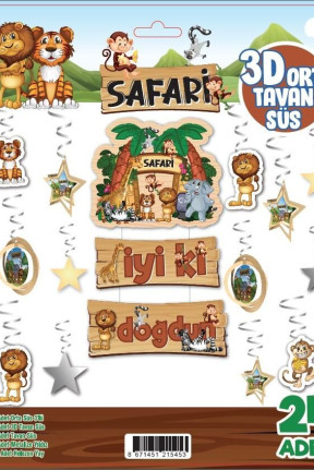 3D TAVAN SÜS 24 LÜ SAFARİ