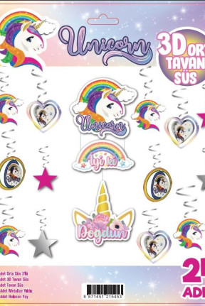 3D TAVAN SÜS 24 LÜ UNİCORN