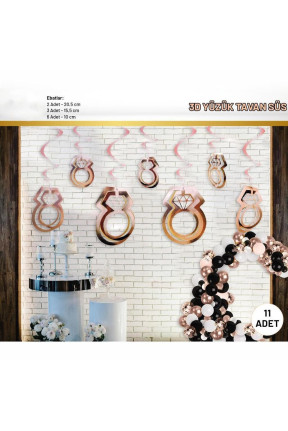 3D YÜZÜK ROSEGOLD TAVAN SÜS