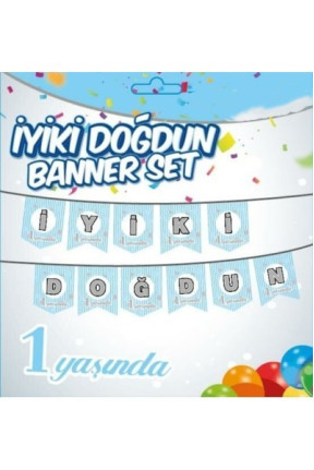 YAZI BANNER 1 YAŞ MAVİ