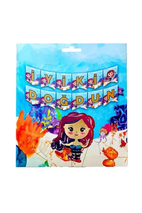 BÜYÜK BANNER DENİZ KIZI İYİKİ DOĞDUN UZAR YAZI