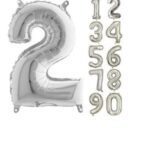16 INC FOLYO BALON RAKAM GÜMÜŞ 2