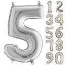 16 INC FOLYO BALON RAKAM GÜMÜŞ 5