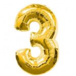 34 İNC FOLYO BALON RAKAM ALTIN 3