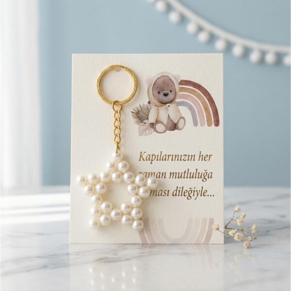 ANAHTARLIK İNCİLİ YILDIZ 25 Lİ NO:01