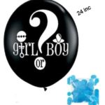 BALON CİNSİYET LATEX GIRL BOY ? MAVİ PULLU 24 İNÇ
