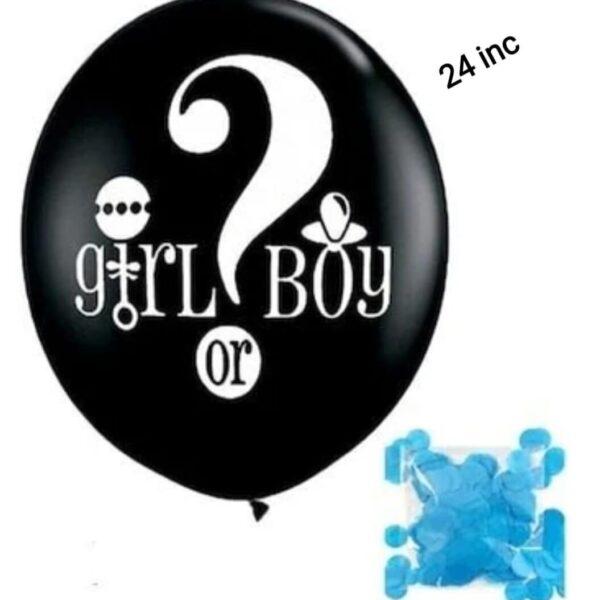 BALON CİNSİYET LATEX GIRL BOY ? MAVİ PULLU 24 İNÇ