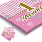 BASKILI PEÇETE 1 YAŞ PEMBE