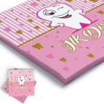 BASKILI PEÇETE DİŞ PEMBE